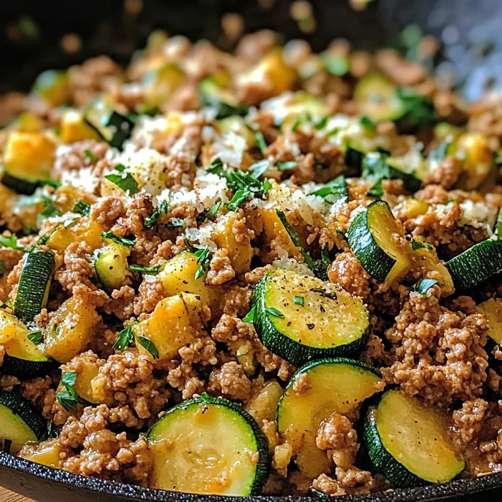 25-Minute Ground Turkey and Zucchini Skillet