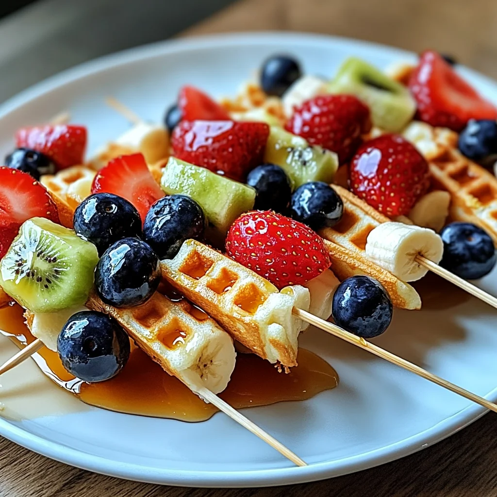 5-Minute Waffles Fruit Skewers