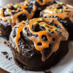 Black Cocoa Cinnamon Rolls (Halloween Edition)
