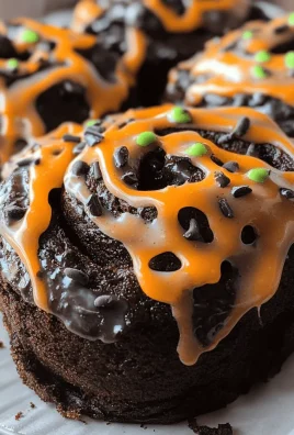 Black Cocoa Cinnamon Rolls (Halloween Edition)