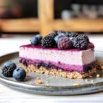 Blackberry Ginger Vegan Cheesecake