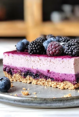 Blackberry Ginger Vegan Cheesecake