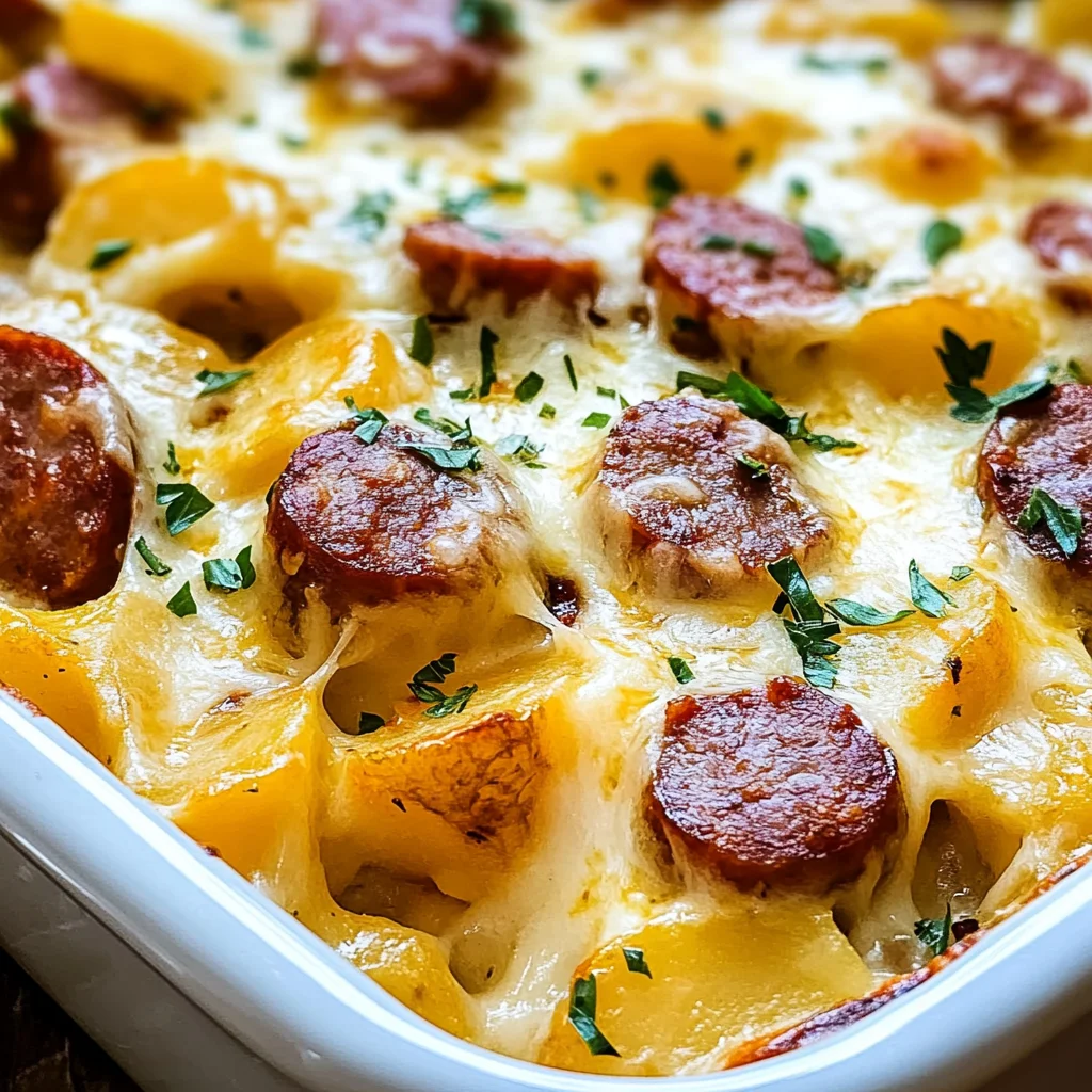 Cheesy Ranch Potatoes and Smoked Sausage Casserole Recipe