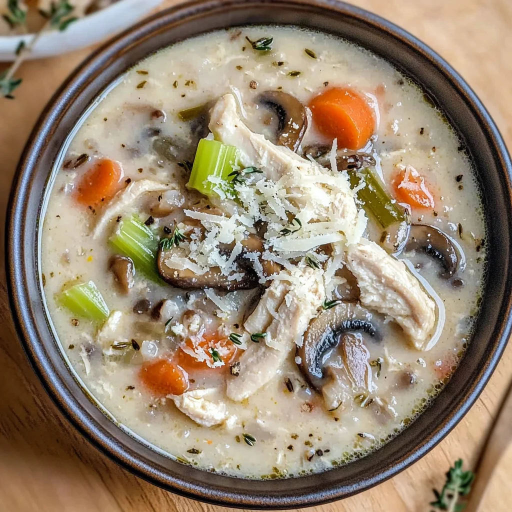 Chicken Mushroom and Wild Rice Soup