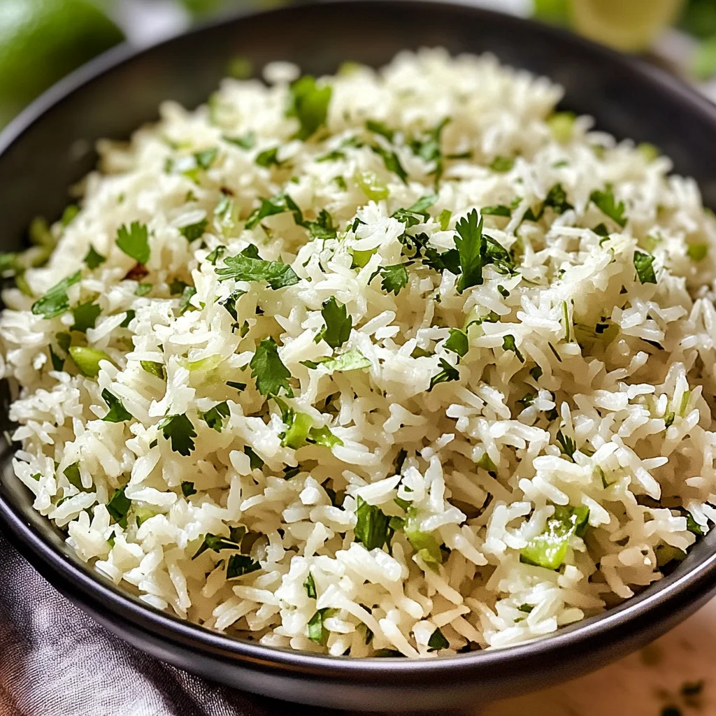 Cilantro Lime Rice in Rice Cooker