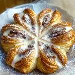 Cinnamon Roll Puff Pastry Snowflake