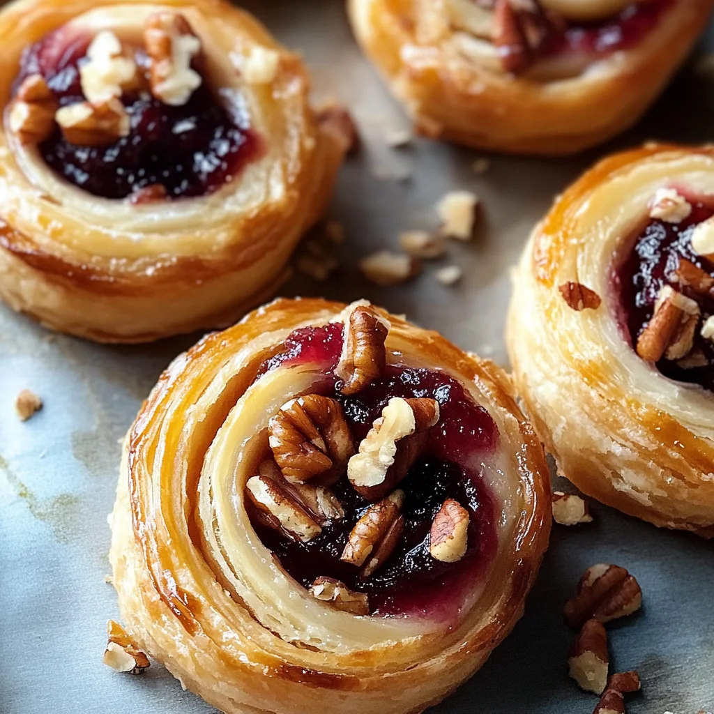 Cranberry Brie Pecan Pinwheels