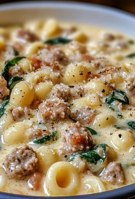 Creamy Parmesan Italian Sausage Ditalini Soup