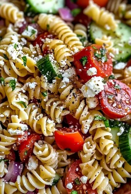 Delicious Fall Pasta Salad with Greek Ingredients for Easy Entertaining