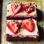 Delicious Strawberry Brownies with White Chocolate Ganache Recipe