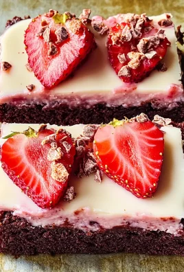 Delicious Strawberry Brownies with White Chocolate Ganache Recipe
