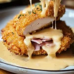 Easy Baked Chicken Cordon Bleu Recipe with Creamy Sauce