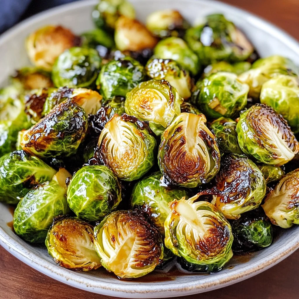 Easy Healthy Balsamic Brussels Sprouts with Honey Glaze Recipe