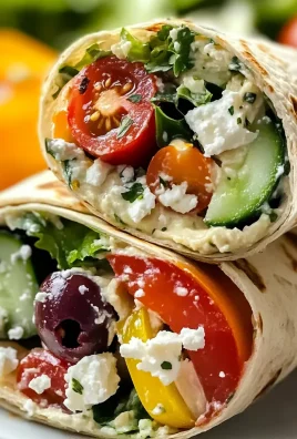 Easy Mediterranean Veggie Wraps
