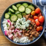 Healthy Greek Ground Turkey Rice Bowl