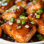 Honey Garlic Salmon Bites