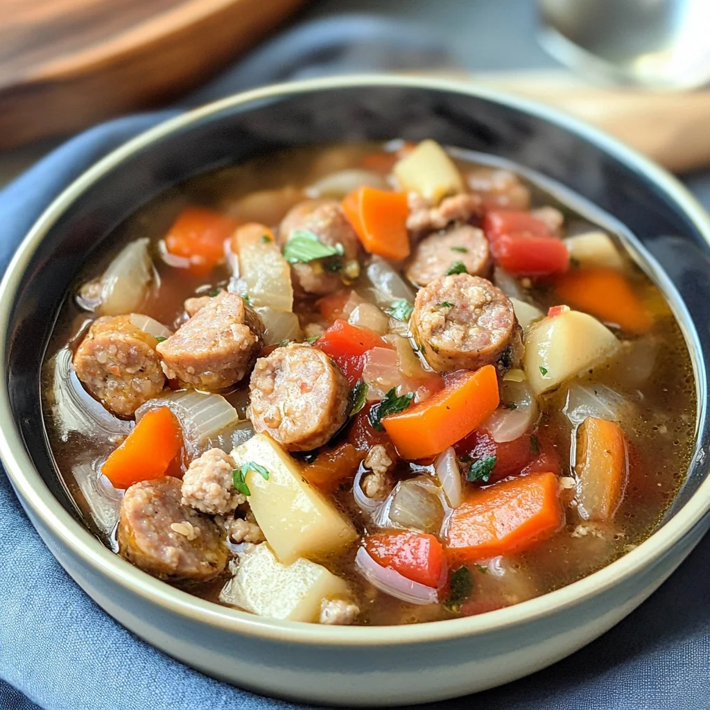 Keto Sausage and Veggie Soup