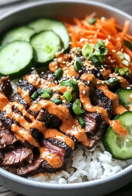 Korean BBQ Steak Rice Bowls with Spicy Cream Sauce
