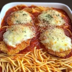 Lazy Chicken Parmesan Baked Spaghetti