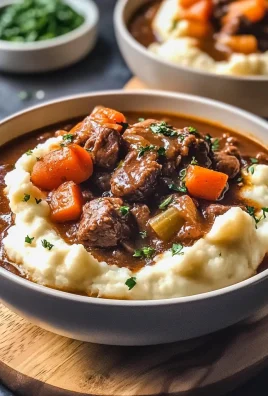 Loaded Irish Beef Stew with Mashed Potatoes