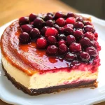 Low-Carb Orange Cranberry Cheesecake