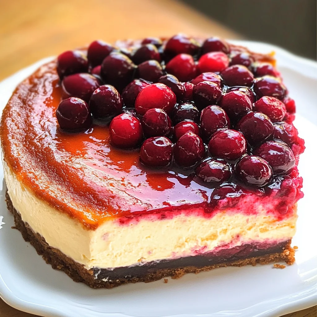 Low-Carb Orange Cranberry Cheesecake