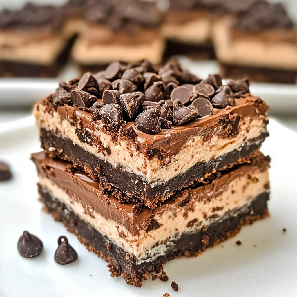 Low Carb No Bake Death by Chocolate Cheesecake Bars