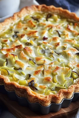 Moist Leek Tart with Gruyere and Onions