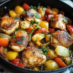 One Pot Chicken Thighs with Vegetables
