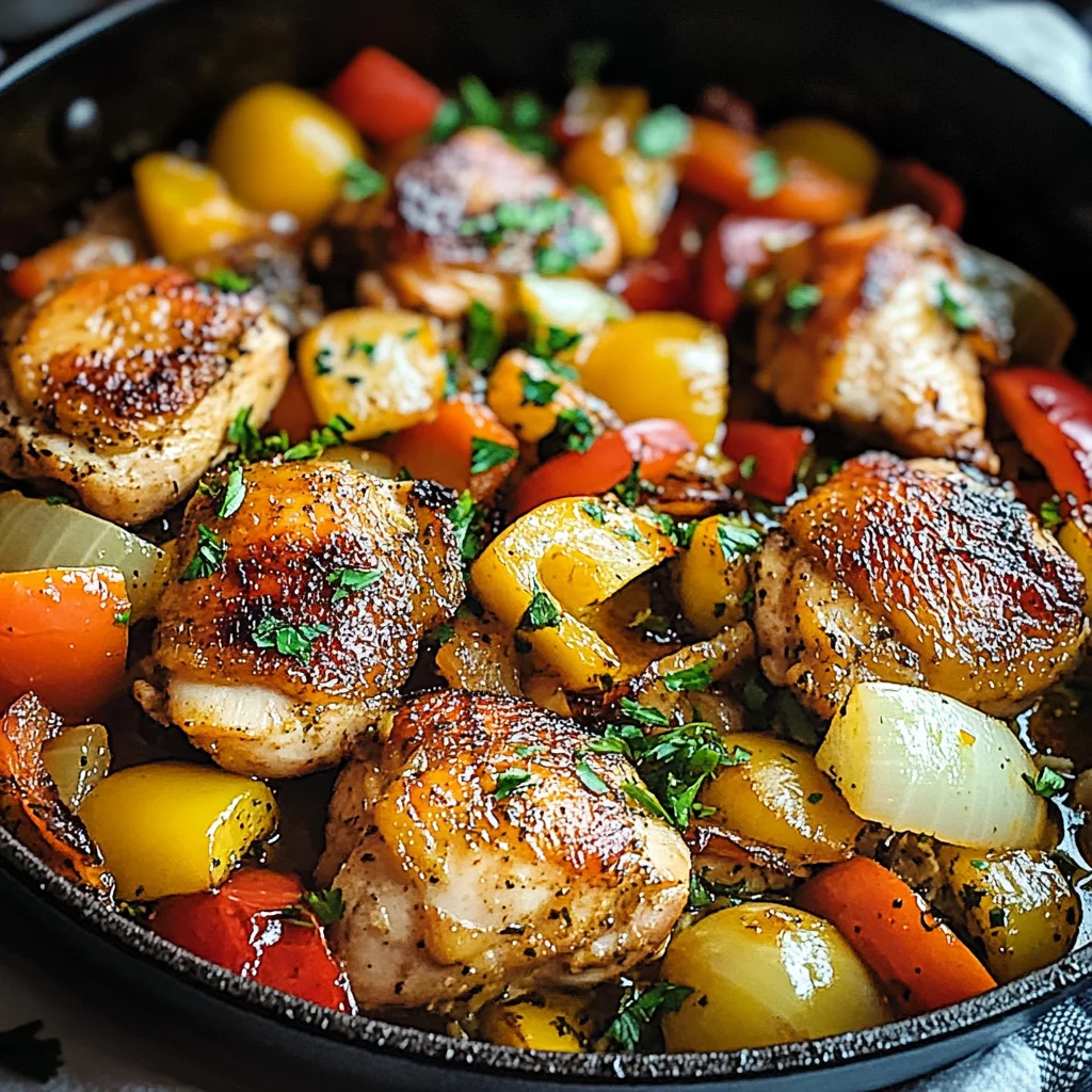 One Pot Chicken Thighs with Vegetables