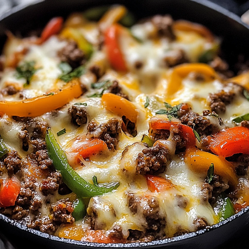 Philly Cheese Beef Skillet