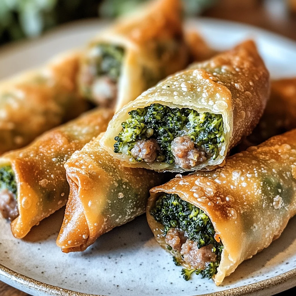 Sausage and Broccoli Rabe Egg Rolls A Fusion of Flavor in Your Air Fryer or Oven