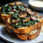 Savory French Toasts with Spinach and Mushrooms