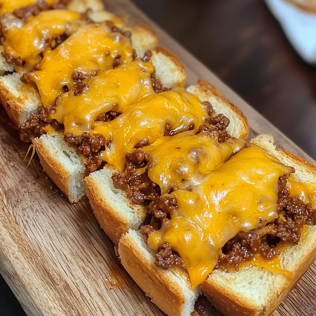 Sloppy Joe French Bread Slices