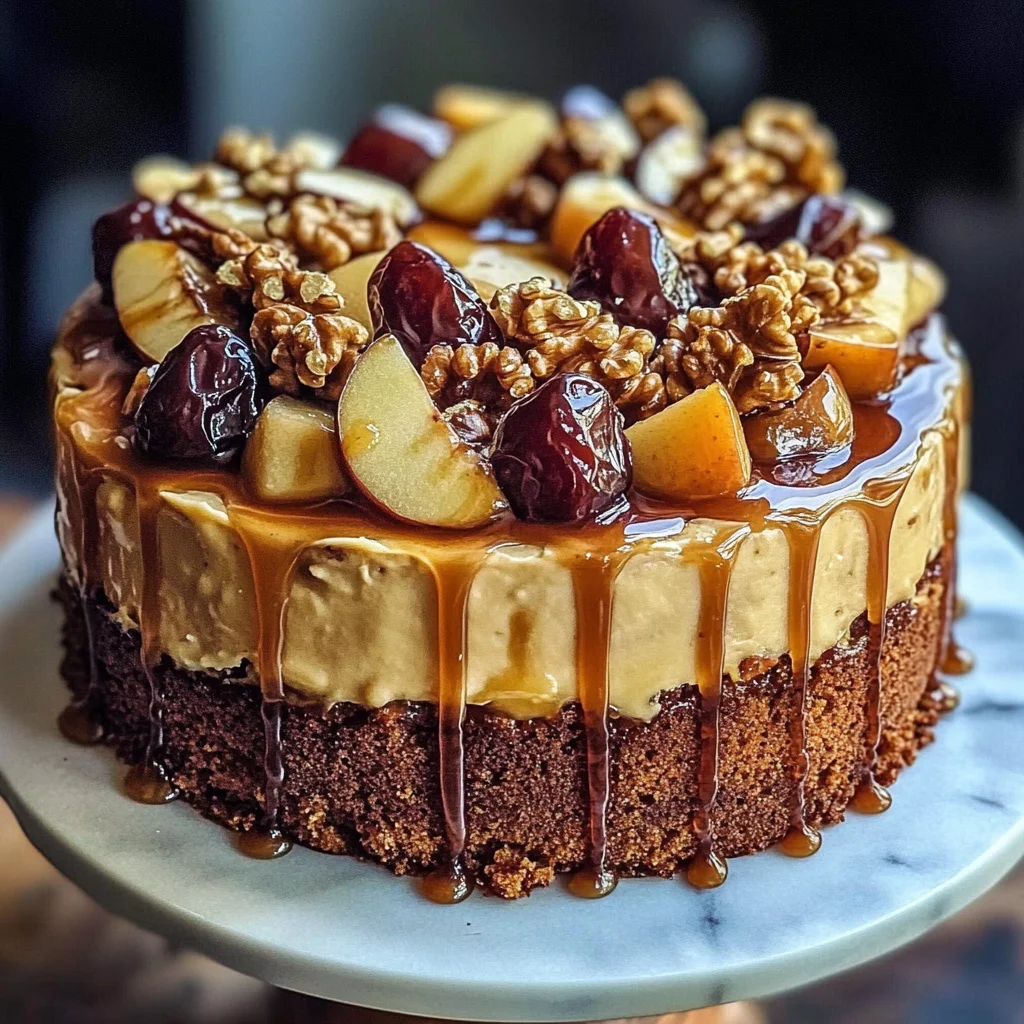 Toffee Apple, Date and Walnut Easter Cake