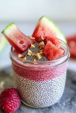 Watermelon Chia Pudding Breakfast Jar