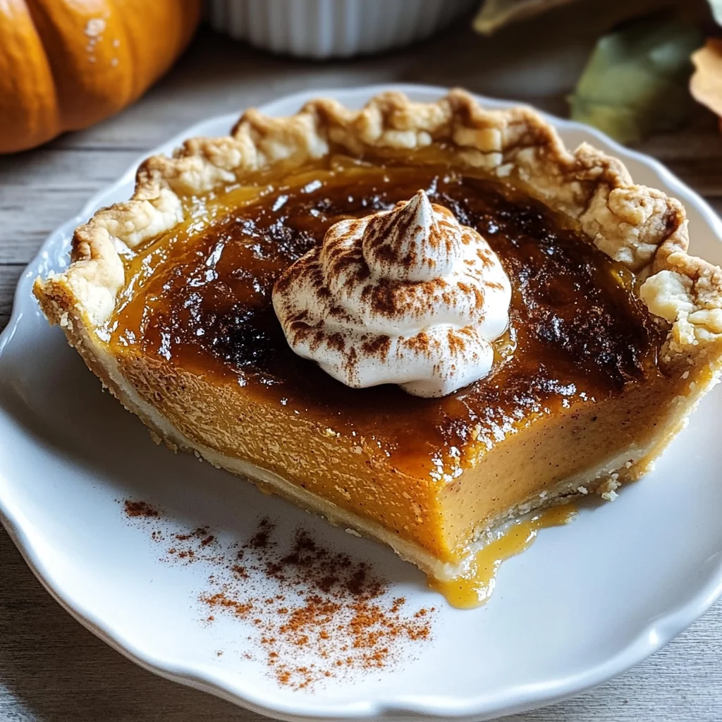 Bourbon Brûlée Pumpkin Pie