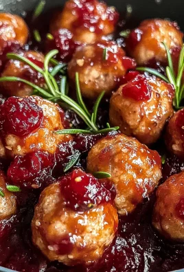 Chicken Meatballs in Cranberry Sauce