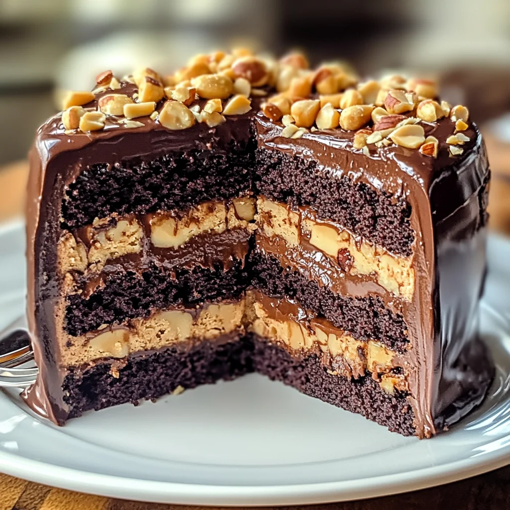 Chocolate Snickers Cake