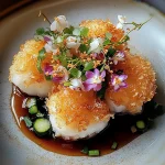 Cod Tempura with Cherry Blossom Salsa