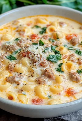 Creamy Parmesan Italian Sausage Soup