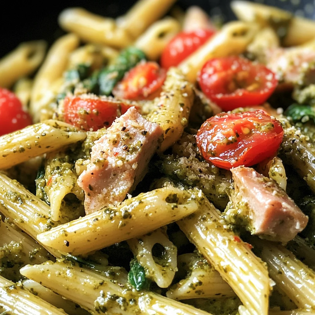 Creamy Tuna Pesto Pasta (Quick and Easy)