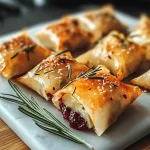 Crispy Brie and Cranberry Rice Paper Bites Recipe