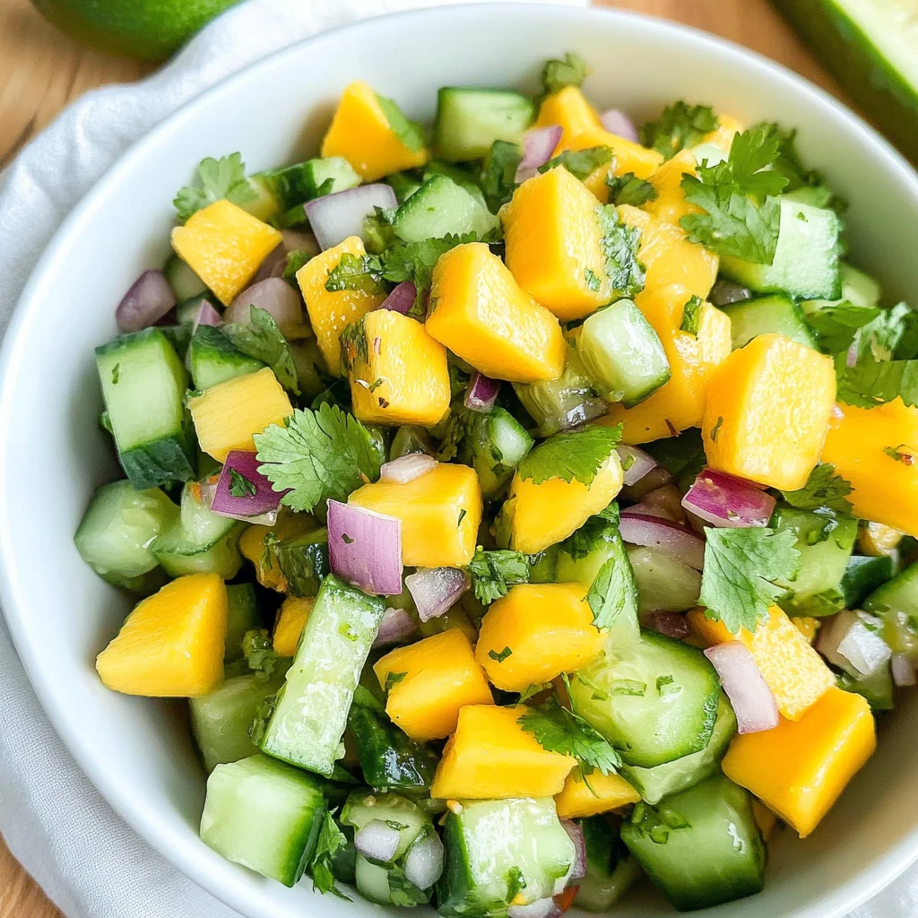 Cucumber Mango Salad (Easy & Healthy!)