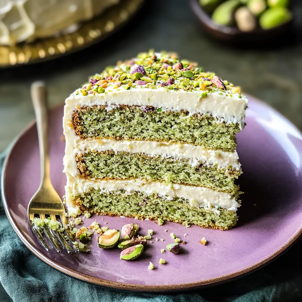 Decadent Pistachio Cake Recipe with Cream Cheese Frosting