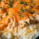 Easy Cheesy Buffalo Chicken Rice Casserole