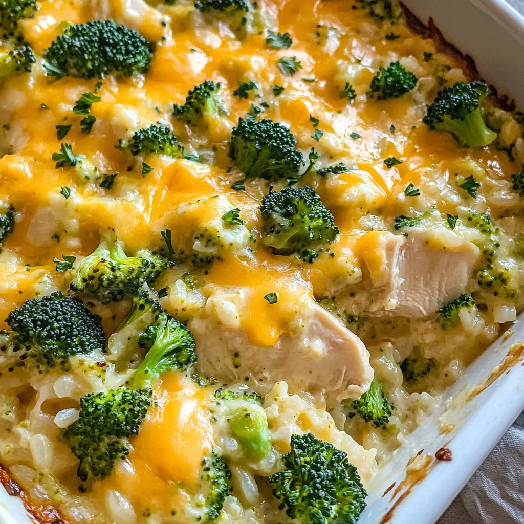 Easy Chicken Broccoli Rice Casserole