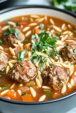 Easy One-Pot Italian Meatball & Orzo Soup