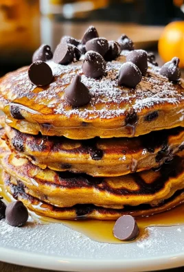 Fluffy Pumpkin Chocolate Chip Pancakes