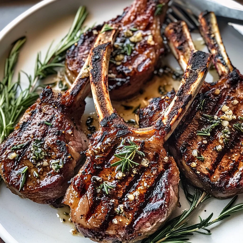 Garlic Rosemary Grilled Lamb Chops